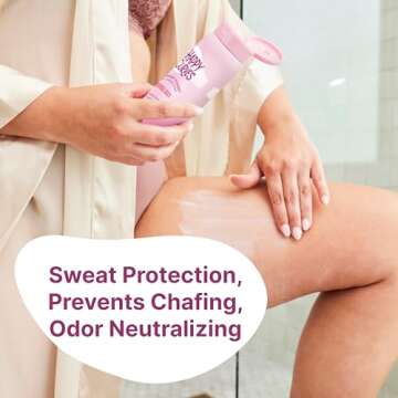 HAPPY CURVES Comfort Powder: Talc Free Anti Chafe Body & Foot Powder Deodorant to Control Inner Thig...