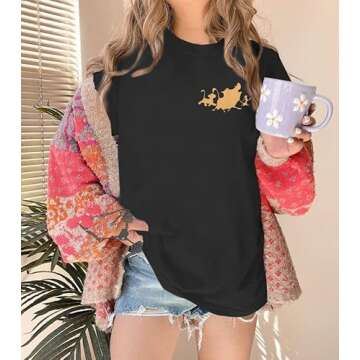 ASTANFY Magic Tshirts Animal Shirts: Women Friends Shirt Oversized Graphic Tees Casual Short Sleeve ...