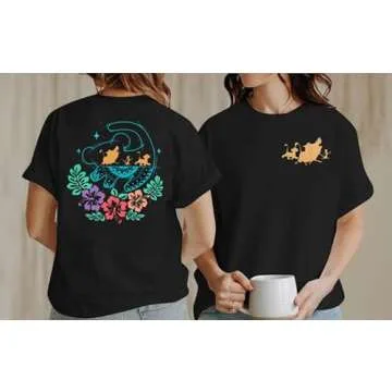 ASTANFY Magic Tshirts Animal Shirts: Women Friends Shirt Oversized Graphic Tees Casual Short Sleeve Tops Summer Black