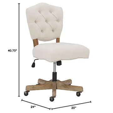 Linon Chair in Elegant White for Home and Office
