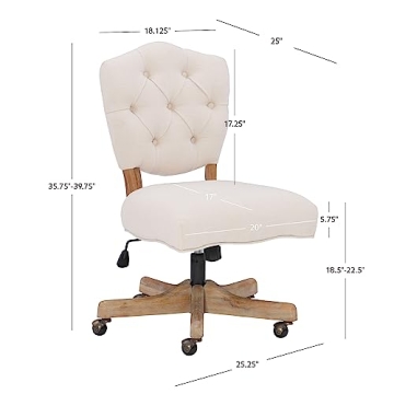 Linon Chair in Elegant White for Home and Office
