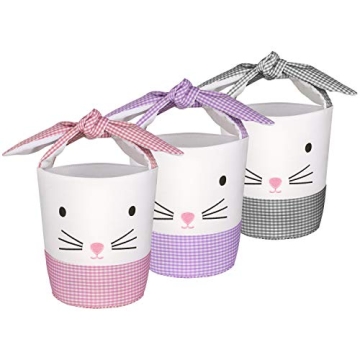 BOMMETER DIY Embroidered Canvas Easter Egg Hunt Basket