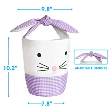 BOMMETER DIY Embroidered Canvas Easter Egg Hunt Basket