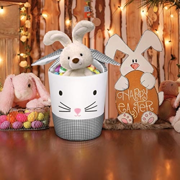 BOMMETER DIY Embroidered Canvas Easter Egg Hunt Basket