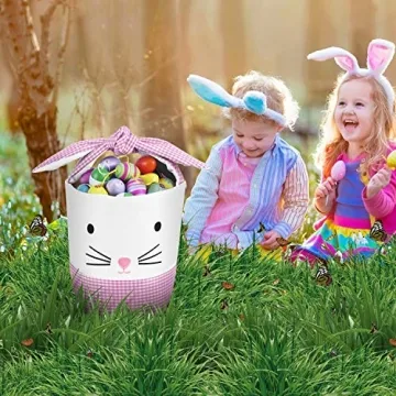 BOMMETER DIY Embroidered Canvas Easter Egg Hunt Basket