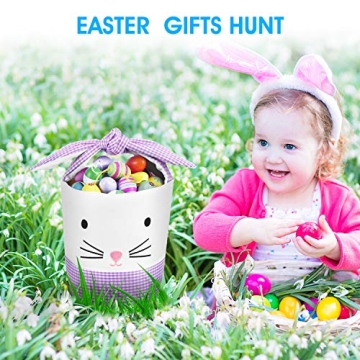 BOMMETER DIY Embroidered Canvas Easter Egg Hunt Basket