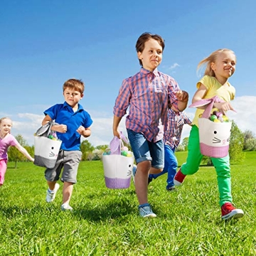 BOMMETER DIY Embroidered Canvas Easter Egg Hunt Basket