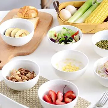 MALACASA 16 Ounce Porcelain Bowls Set of 8 for Serving