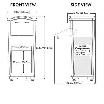 Architectural Mailboxes 6900W Elephantrunk Parcel Drop Box, White