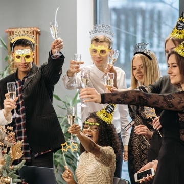 New Year’s Eve Party Supplies Kit 2025 - 36 Pieces