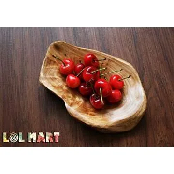 LOL MART Food Storage Root Carving Natural Wood Crafts Serving Tray(The length 6.5~9inch)