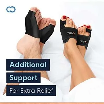 Copper Compression Bunion Relief Kit - Includes 1 Pair Each of Bunion Corrector Cushion Sleeves & Bunion Corrector Toe Splints - Pads & Straightens Bunions, Feet for Men & Women - Large/X-Large