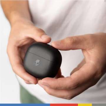 Skullcandy Rail In-Ear Wireless Earbuds, 42 Hr Battery, Skull-iQ, Alexa Enabled, Microphone, Works with iPhone Android and Bluetooth Devices - Black