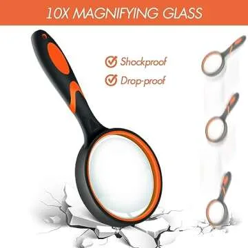 Leffis 4 Pack Magnifying Glass for Kids and Seniors