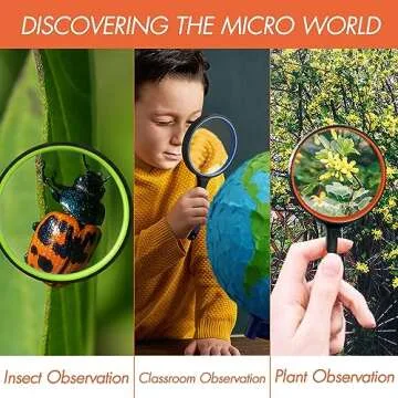 Leffis 4 Pack Magnifying Glass for Kids and Seniors