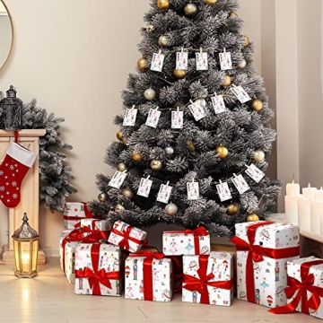 Nutcracker Christmas Gift Wrapping Paper Set - 15 Sheets & Tags