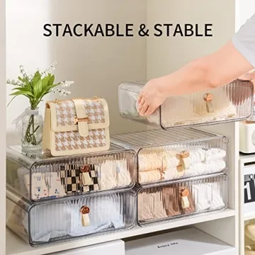 MSHOMELY Underwear Organizer with 24 Stackable Compartments