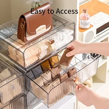 MSHOMELY Underwear Organizer with 24 Stackable Compartments