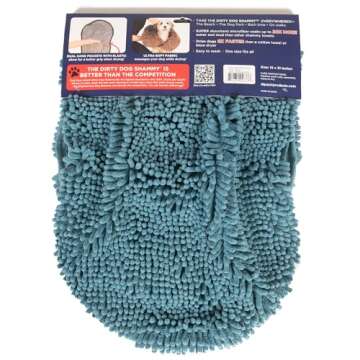Dog Gone Smart The Dirty Dog Shammy - Fast Drying Plush Shammy Towel with Dual Hand Pockets and Elas...