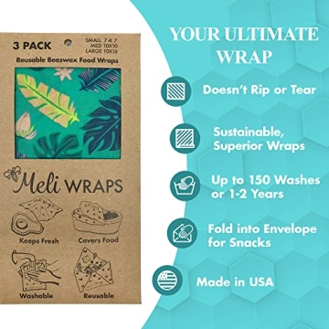 Meli Wraps Eco-Conscious Reusable Beeswax Food Wraps