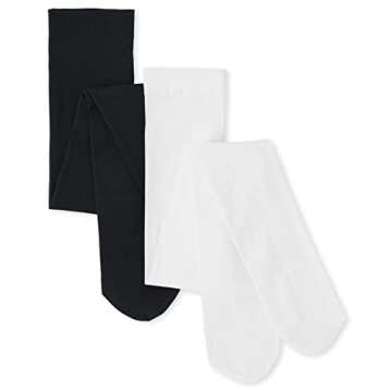 The Children's Place girls Tights, Pack of Two Hosiery, Black 2, 12 14 US