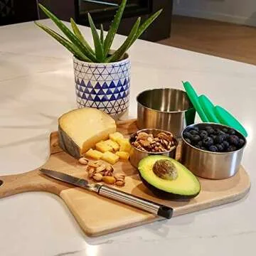 Stainless Steel Food Storage Containers - Stackable Lightweight Metal Nesting Lunch Containers Set with Leakproof Silicone Lids. BPA Toxin Free, Safe for Family, Kids School Snack Lunchbox Bento Box