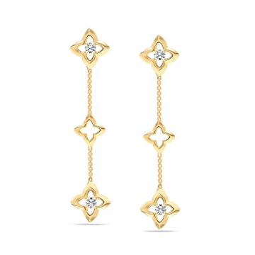 Elegant LeCalla Valentines Day Earrings for Her - Sterling Silver & Gold-Plated
