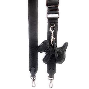 VersaKits Dog Keychains Leather Craft Soft and Adorable Puppy Bag Charm Accessory for Backpack Purse Strap(Rikyu White Tea Brown)