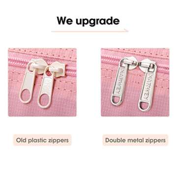 Narwey For Spirit Airlines Foldable Travel Duffel Bag Tote Carry on Luggage Sport Duffle Weekender Overnight for Women and Girls (3112 Pink ( with Shoulder Strap))