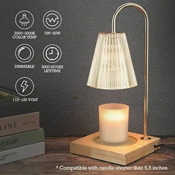 Luzdiosa Vintage Candle Warmer Lamp Dimmable Safe Elegant