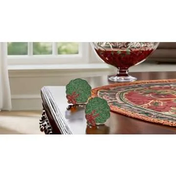 Terraacraft Glass Beaded Coasters - Handmade Elegance
