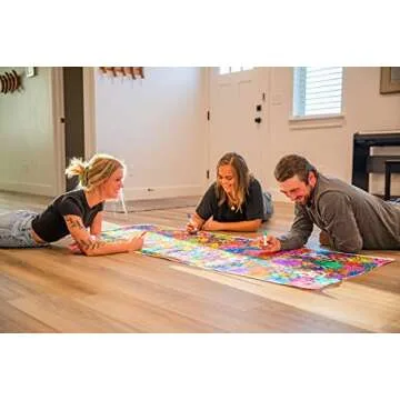 Tiny Expressions - Giant Flower Mandala Coloring Poster - Rolled, No Creases 72" x 30" Large Coloring Banner for Children, Teens or Adults - Fun Group or Family Activities for Spring Season