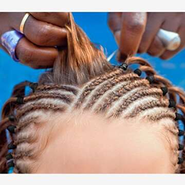 2000 Pack Mini Rubber Bands Elastic Hair Bands Soft Hair Ties with Box for Hair Braiding Hair Wedding Hairstyle(Black)