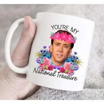 SCSF Coffee Mug For Coffee Lover - You're My National Treasure Tea Cup -11 Ounce