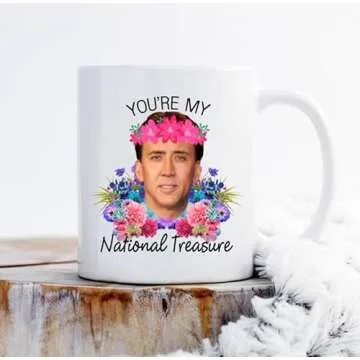 SCSF Coffee Mug For Coffee Lover - You're My National Treasure Tea Cup -11 Ounce