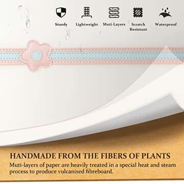 COTRUNKAGE Women's Vintage Luggage Set 3 Pieces TSA Lock Retro Suitcase with Spinner Wheels, Cream W...