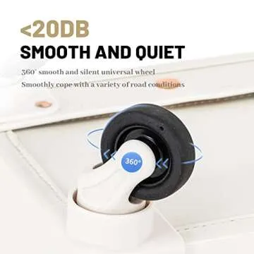 COTRUNKAGE Vintage Luggage Set Elegant 3 Piece Cream