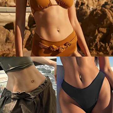 AccGin Navel Rings - Hypoallergenic Surgical Steel Jewelry