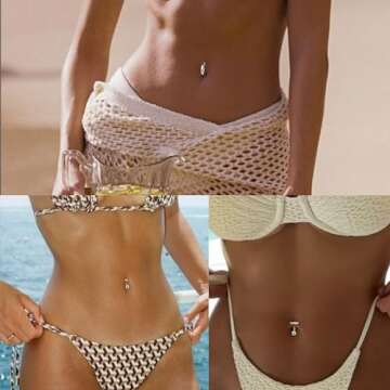 AccGin Navel Rings - Hypoallergenic Surgical Steel Jewelry