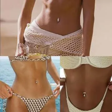 AccGin Navel Rings - Hypoallergenic Surgical Steel Jewelry