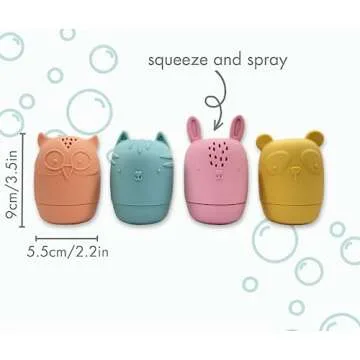 JoLo Goods | Mold Free Silicone Bath Toys for Baby 0-6 Months, Infant 6-12 Months, Toddlers 1-3, Kid...