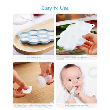 Silicone Baby Food Freezer Tray for Healthy Homemade Meals