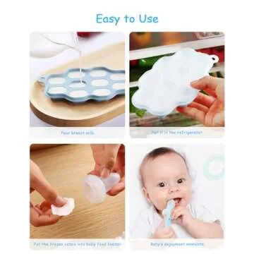 Silicone Baby Food Freezer Tray for Healthy Homemade Meals
