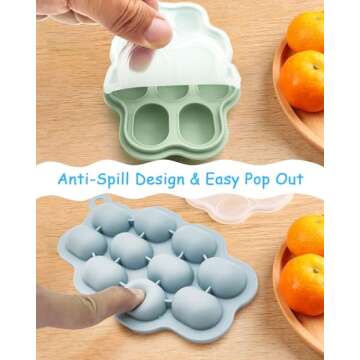 Silicone Baby Food Freezer Tray for Healthy Homemade Meals