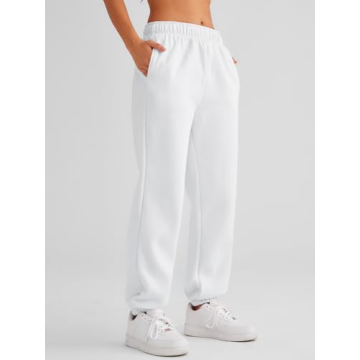 AUTOMET Winter Casual Fleece Sweatpants for Women