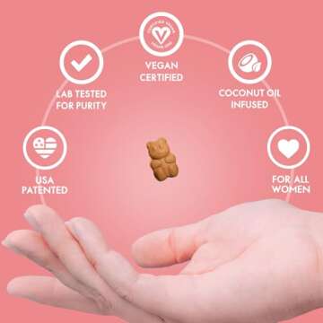 SugarbearPRO Women's Multivitamin Gummies with Collagen, Glutathione, Omega-3, and Vitamins - Vegan, Chewable Daily Supplement (2 Month)