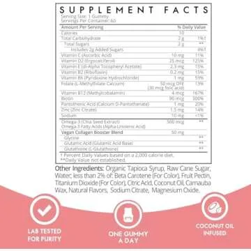 SugarbearPRO Women's Multivitamin Gummies with Collagen, Glutathione, Omega-3, and Vitamins - Vegan, Chewable Daily Supplement (2 Month)