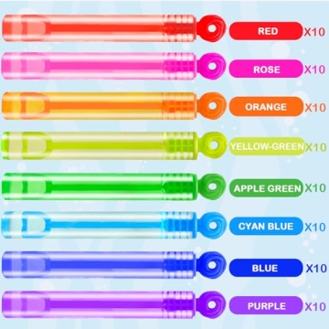 Mini Small Bubbles Wands Toys Gifts Bulk for Kids 80 Pack