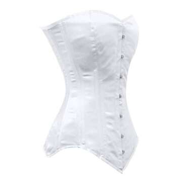 luvsecretlingerie Heavy Duty 26 Double Steel Boned Waist Training Satin Normal Torso Overbust Shaper...