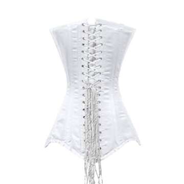 luvsecretlingerie Heavy Duty 26 Double Steel Boned Waist Training Satin Normal Torso Overbust Shaper Corset #8151-OT-SA